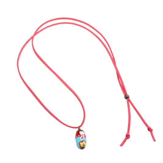 Pendant Baby Doll Charm Suede Necklace (Girls Ages 3-10)