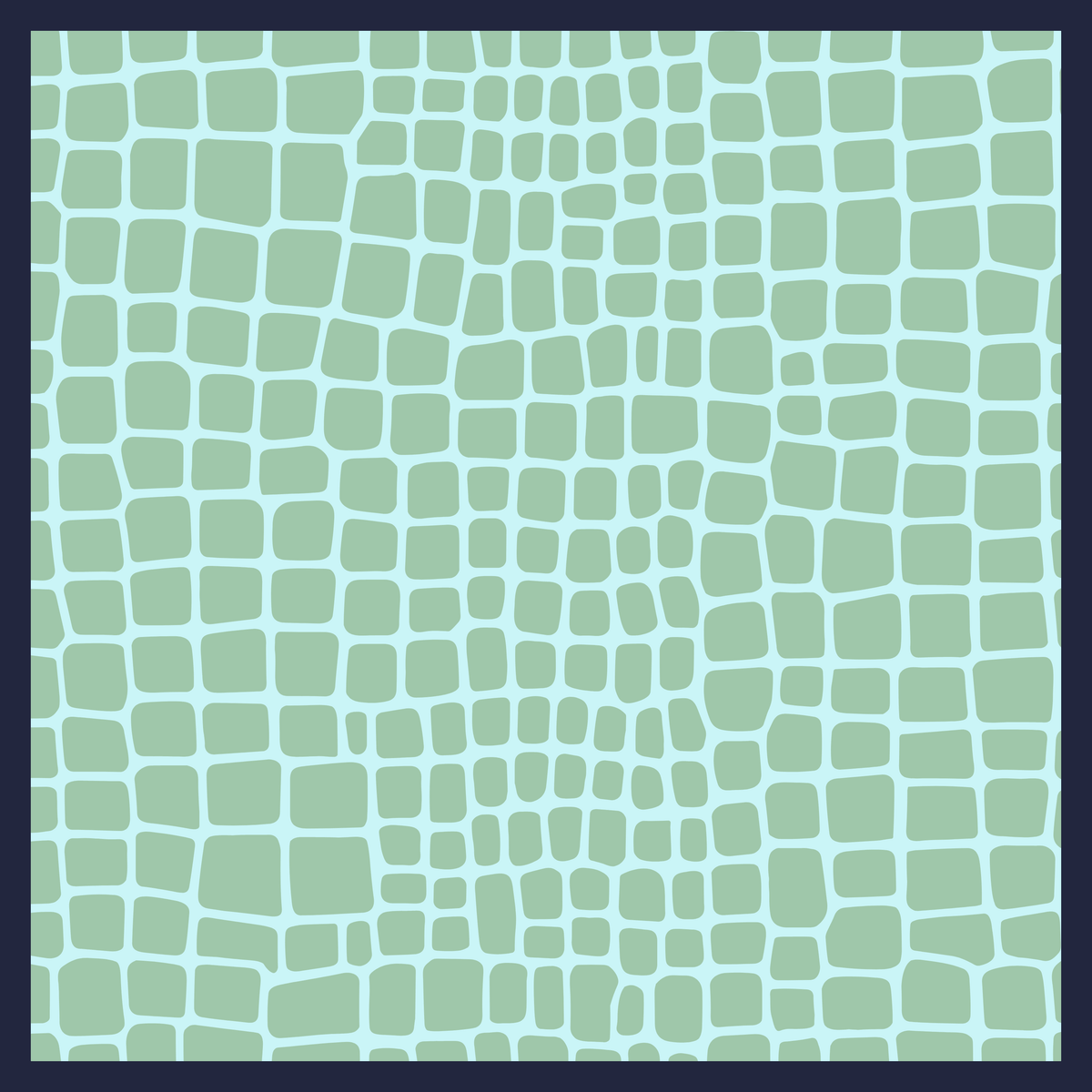 Navy Green Sky Gator Skin Leatherette