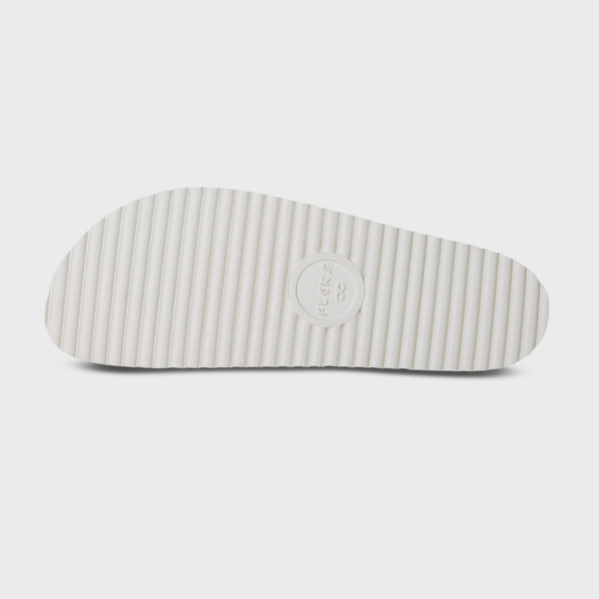 Rubber outsole tread for faded denim platform slide sandals