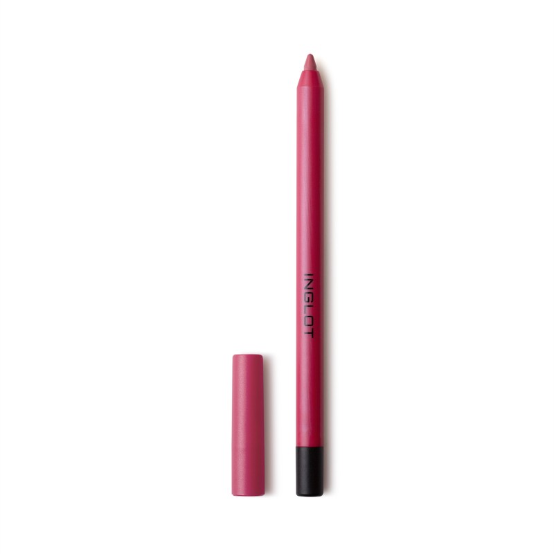 Creamy soft lip liner in vivid pink shade pencil with matching cap