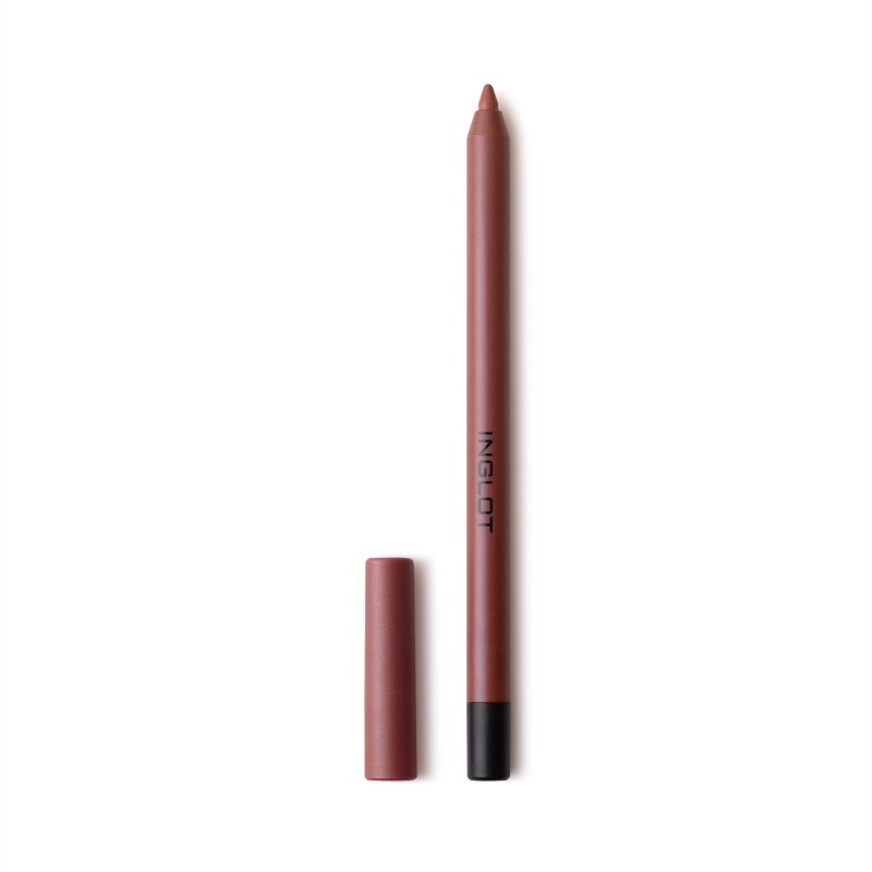 Creamy soft lip liner in deep brown nude shade pencil with matching cap
