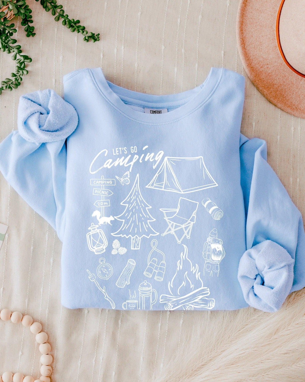 Sketched Mountain Comfort Colors Sweatshirt, Nature Hiking Outdoor Gift