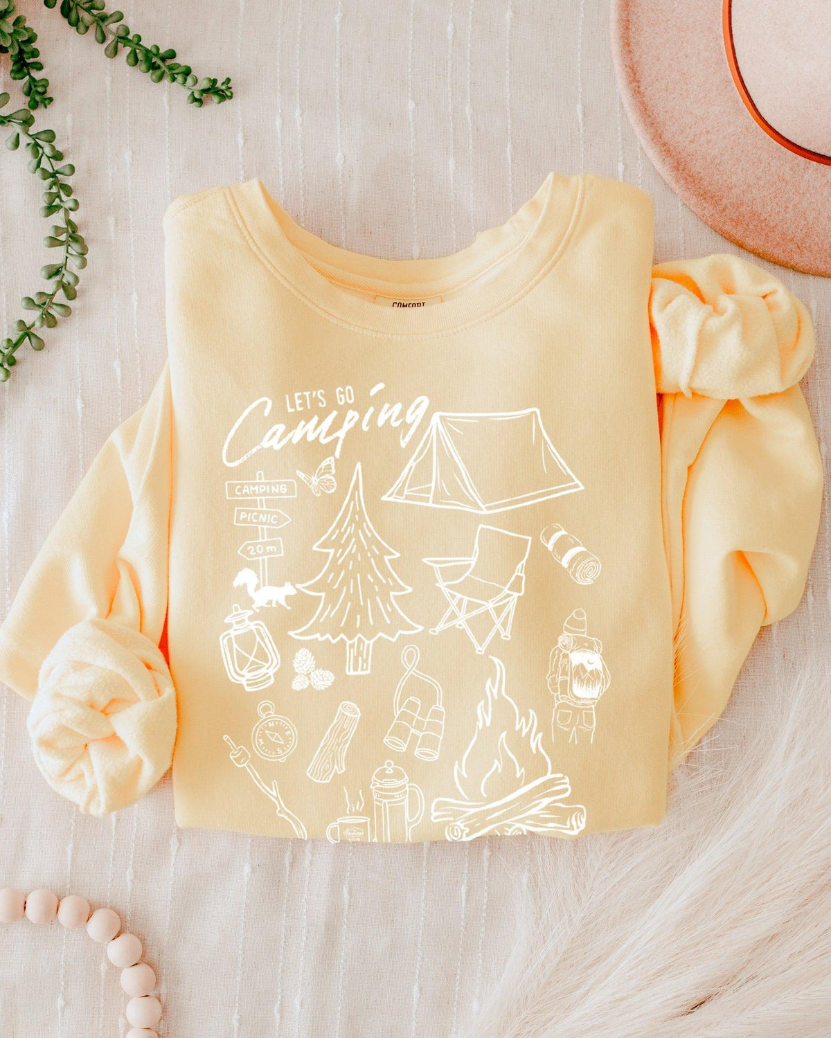 Sketched Mountain Comfort Colors Sweatshirt, Nature Hiking Outdoor Gift