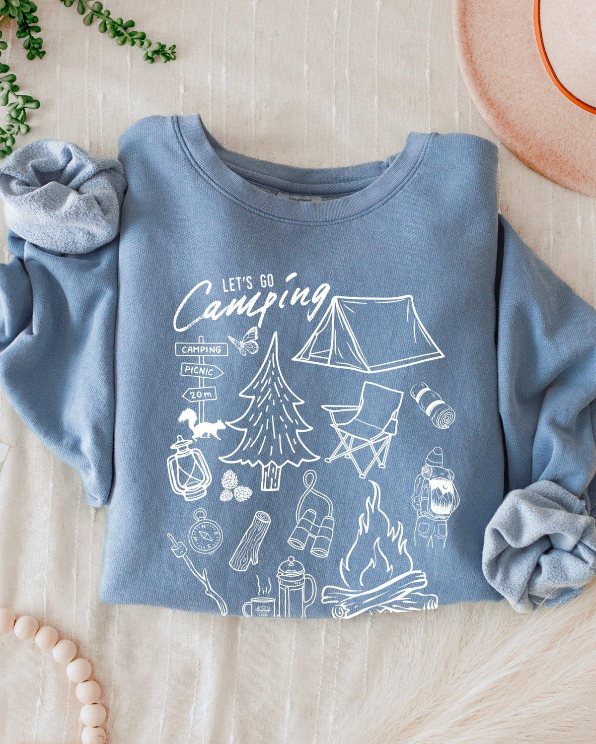 Sketched Mountain Comfort Colors Sweatshirt, Nature Hiking Outdoor Gift