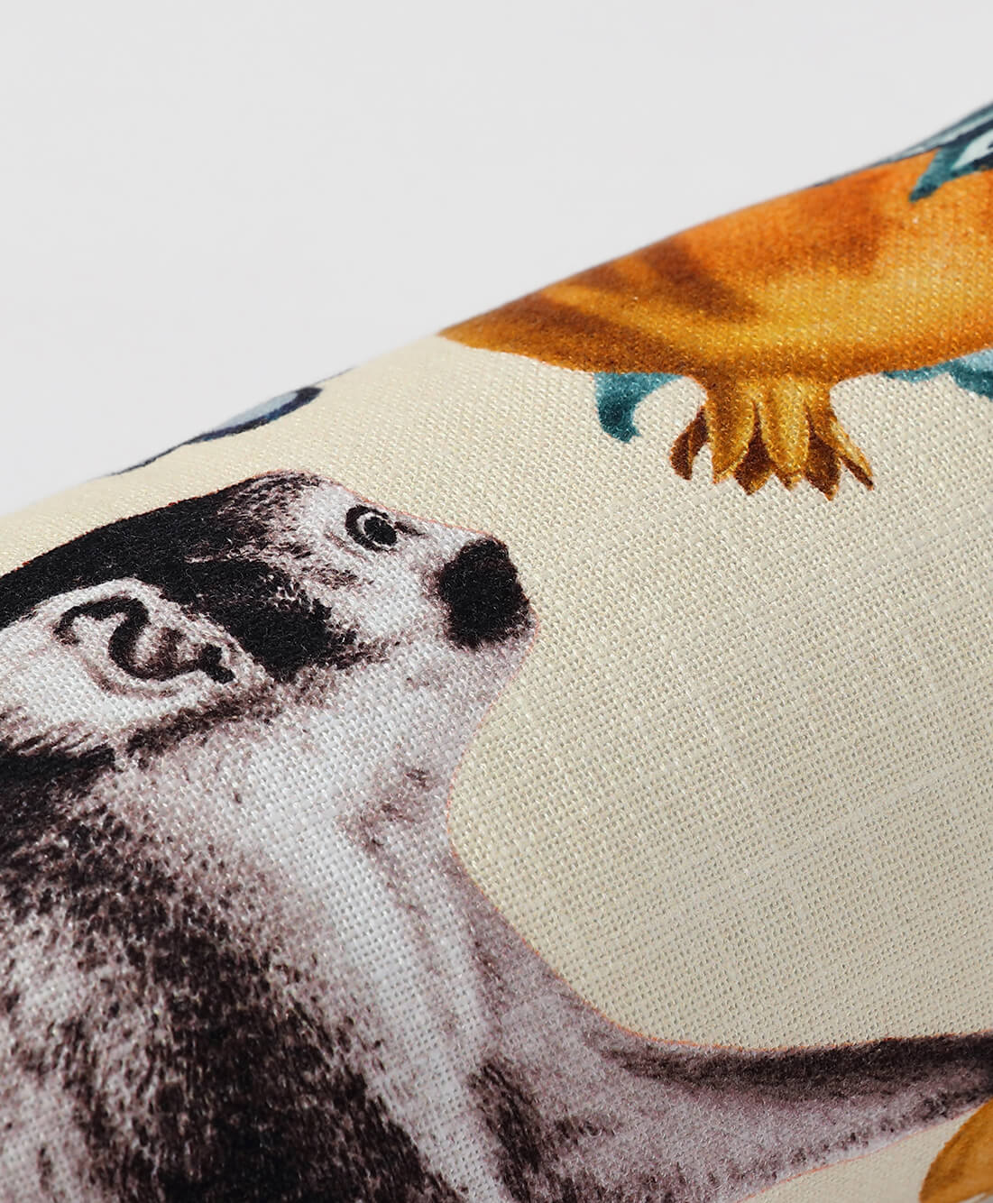 Damask Monkey Bolster Pillow