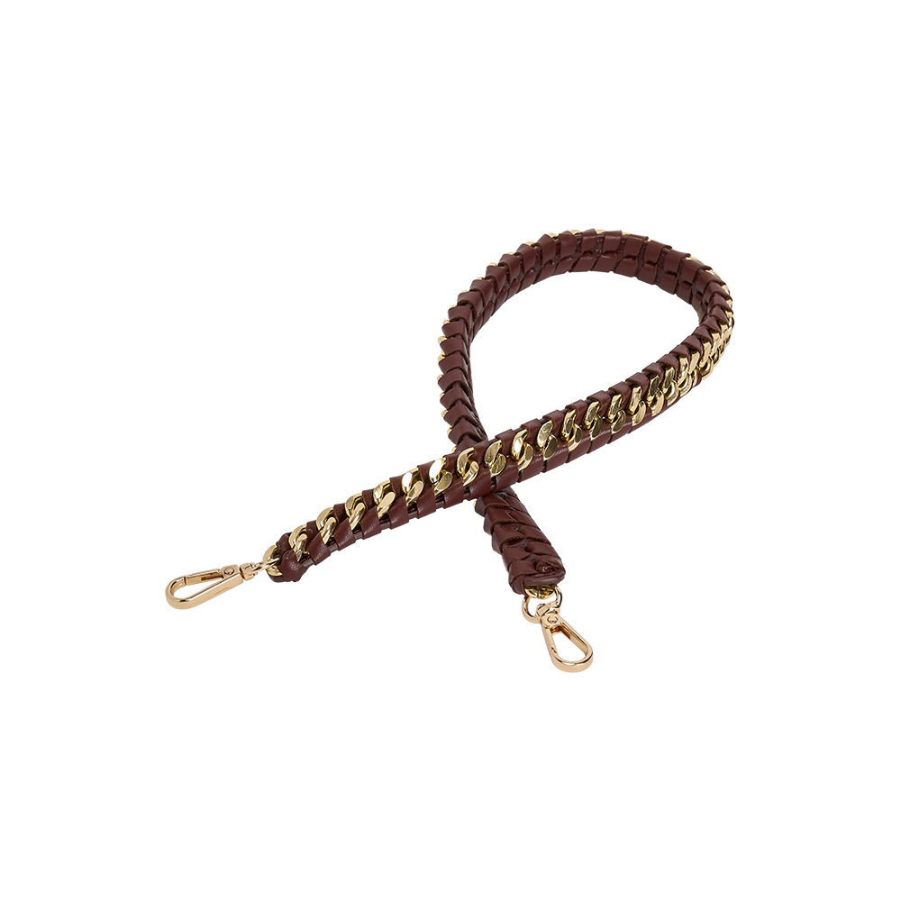 Merlot faux croc HydroBag with chunky chain strap and gold-tone clasps