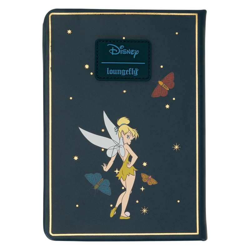 Journal back cover with a Tinker Bell illustration and Disney Loungefly logo