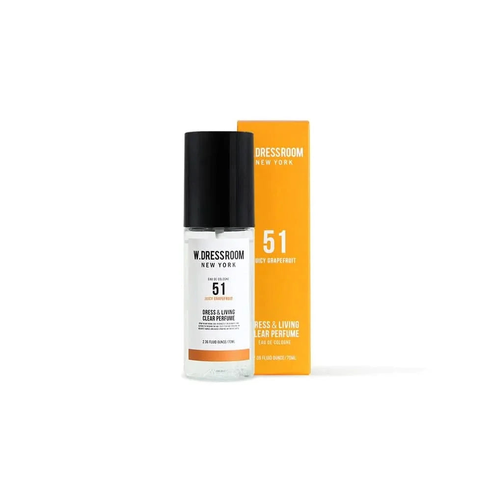W.Dressroom No.51 Juicy Grapefruit perfume bottle with black cap and orange box