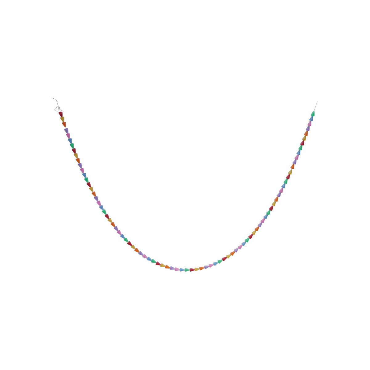 Multicolor candy garland curved string with triangular candy pieces