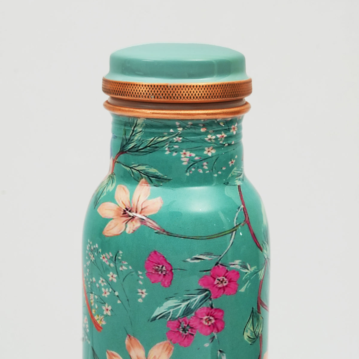 Aqua Flora Copper Water Bottle, 10 Inch
