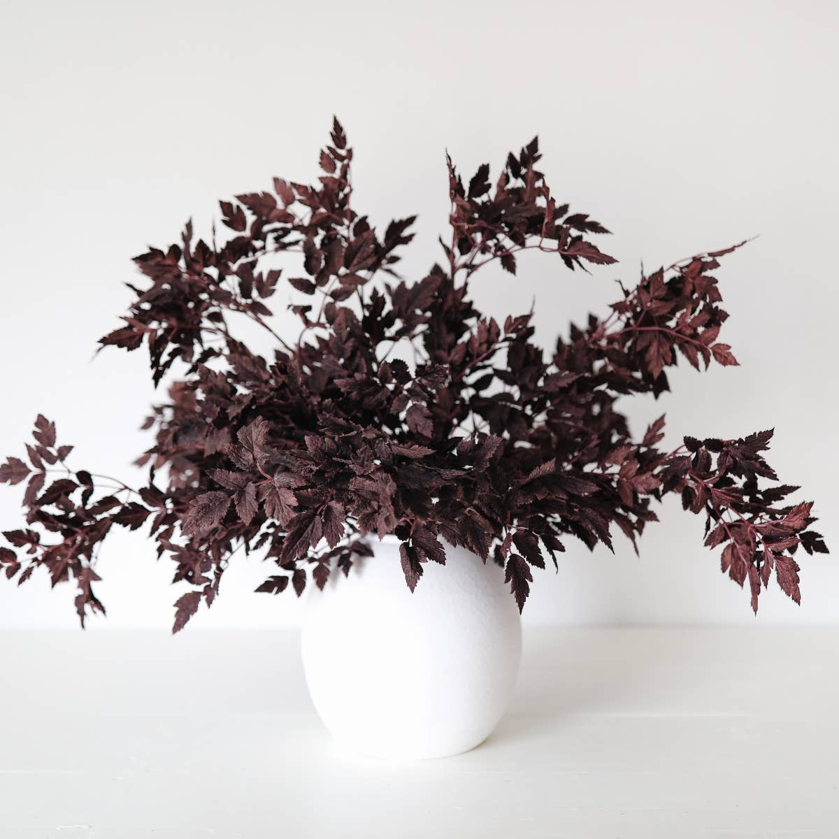 Plum Cimicifuga Ramosa Leaf Spray 31" - Single Stem Artificial Botanical