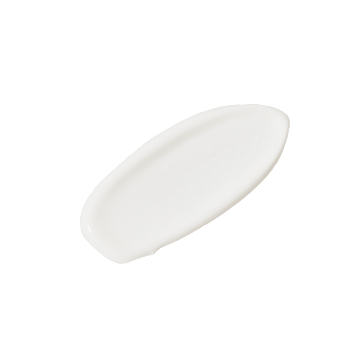 White mineral sunscreen swatch, smooth cream dab