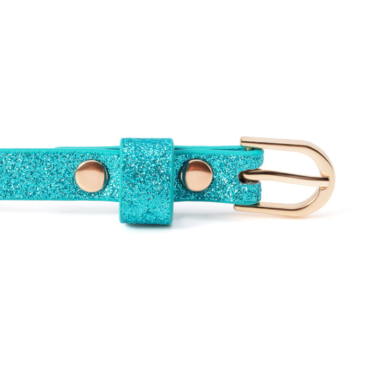 Ultra-Skinny Sparkly Glitter Belt for Girls 4 to 14