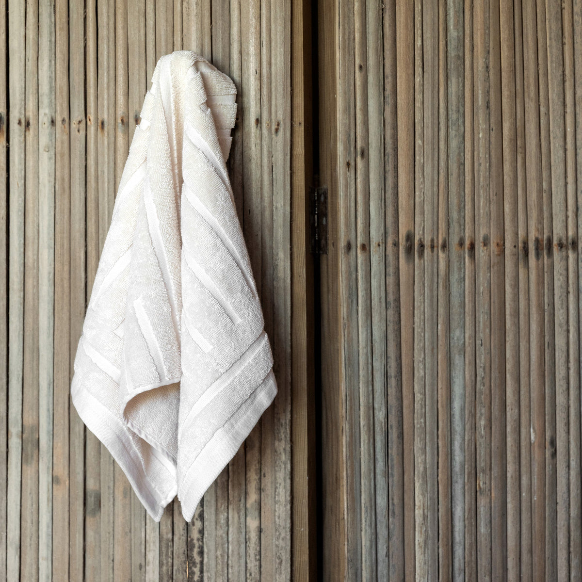 Australian cotton towels, white hand towel with woven border