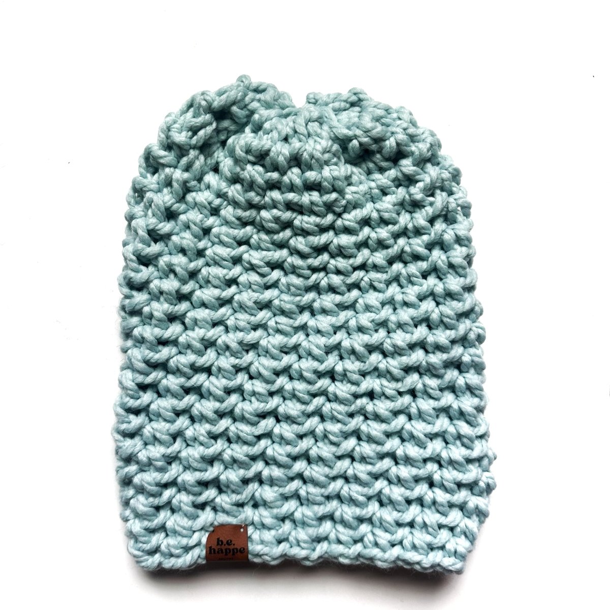 Crochet Slouch Hat | Light Blue Beanie