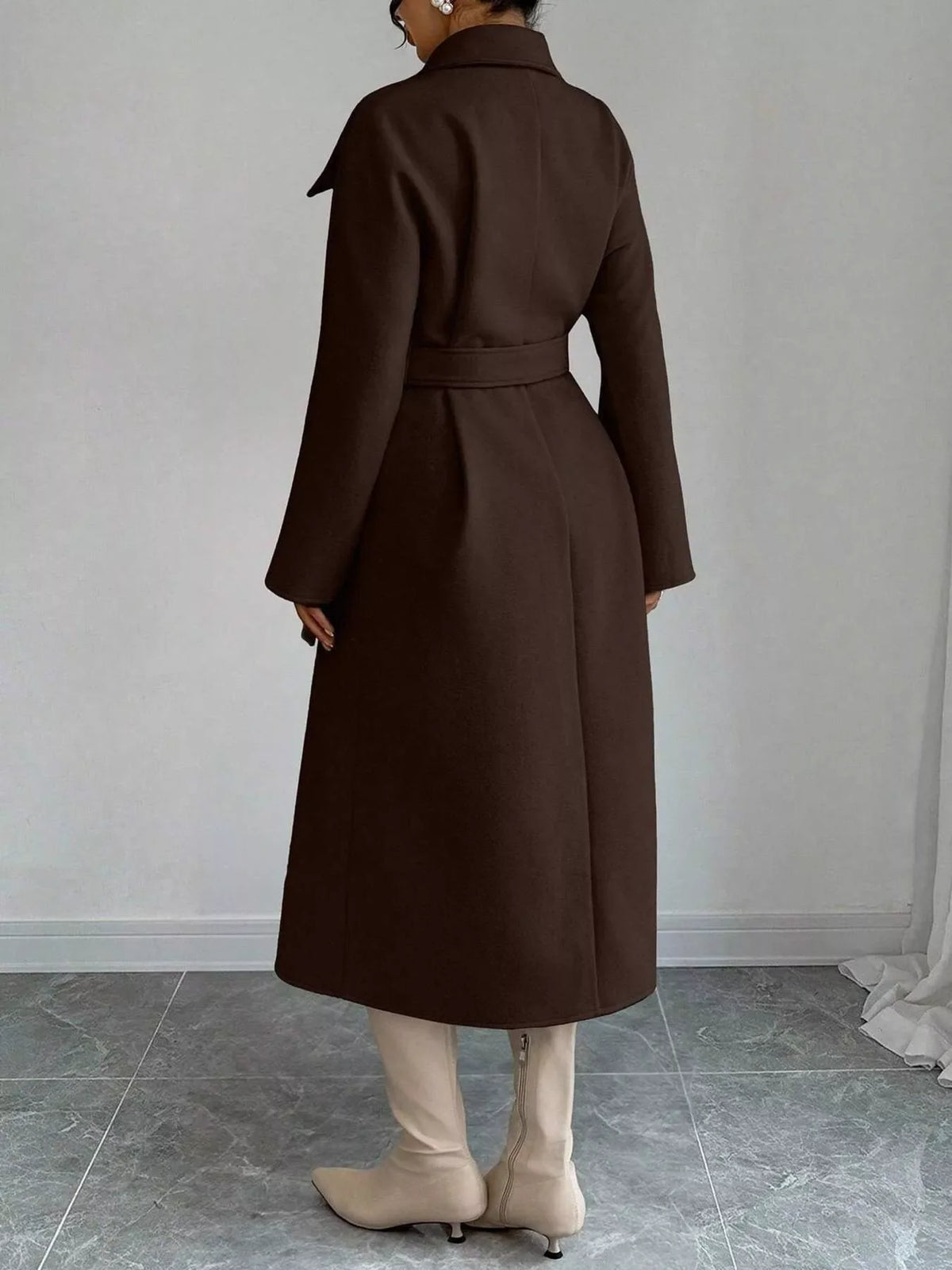 Classic Double-Breasted Longline Coat