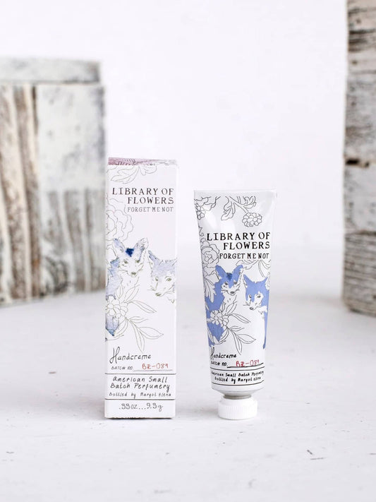Forget Me Not hand cream tube set, white with blue floral label