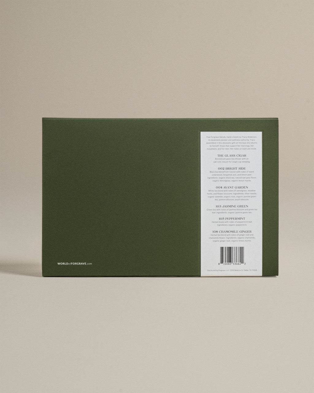 Green rectangular discovery set box with white label and barcode panel