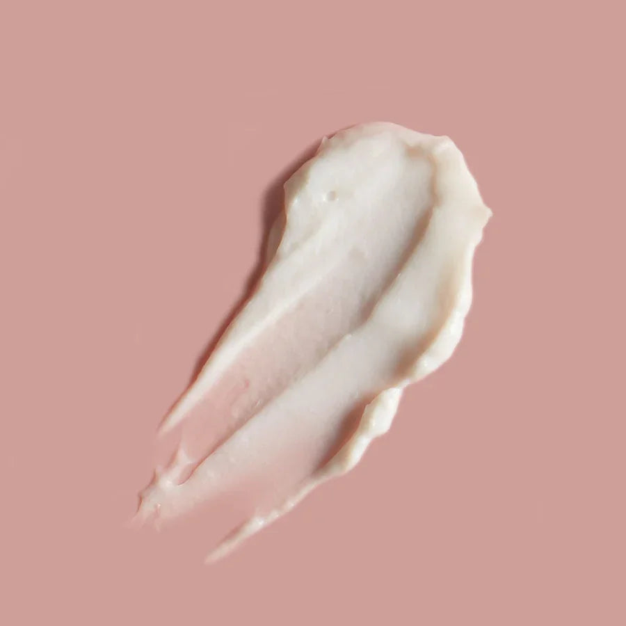Thick white hand cream smear swatch