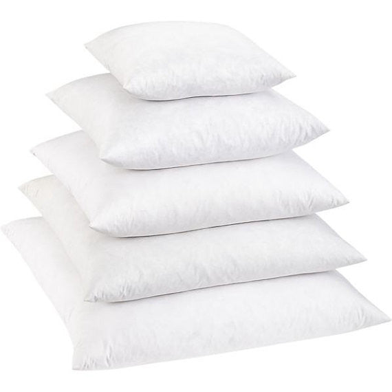 Polyester pillow inserts, white, set of four square-style cushion pads