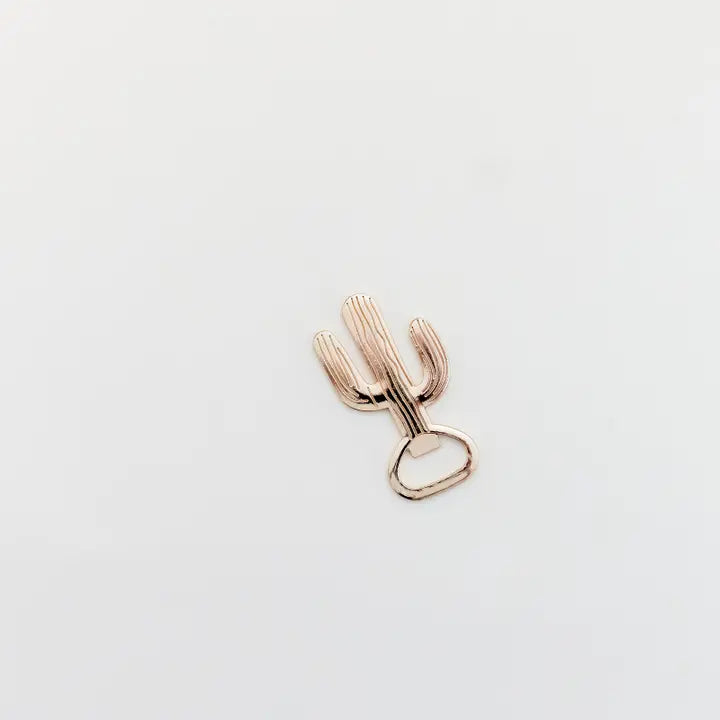 Metal cactus-shaped bottle opener with U-style handle