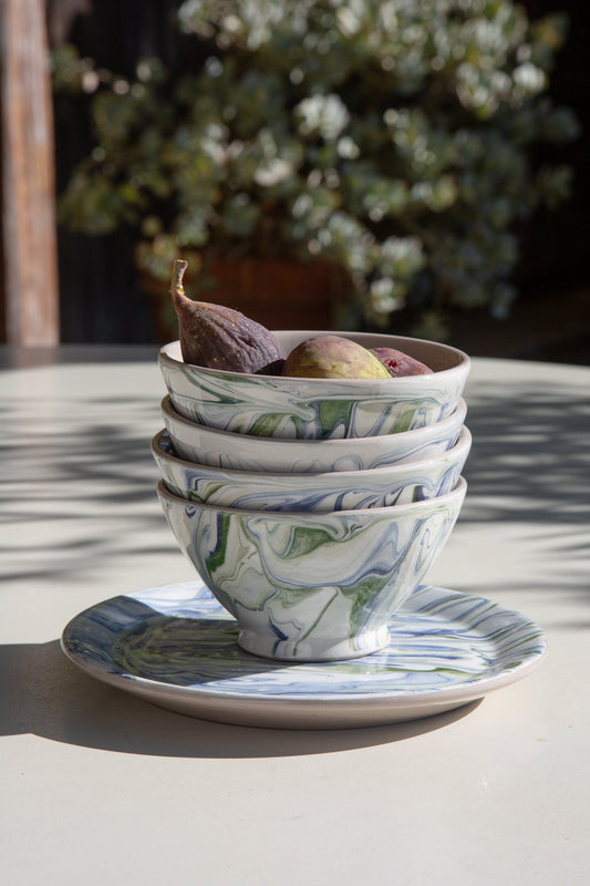 Marbled Ocean Bowl - Set of 4