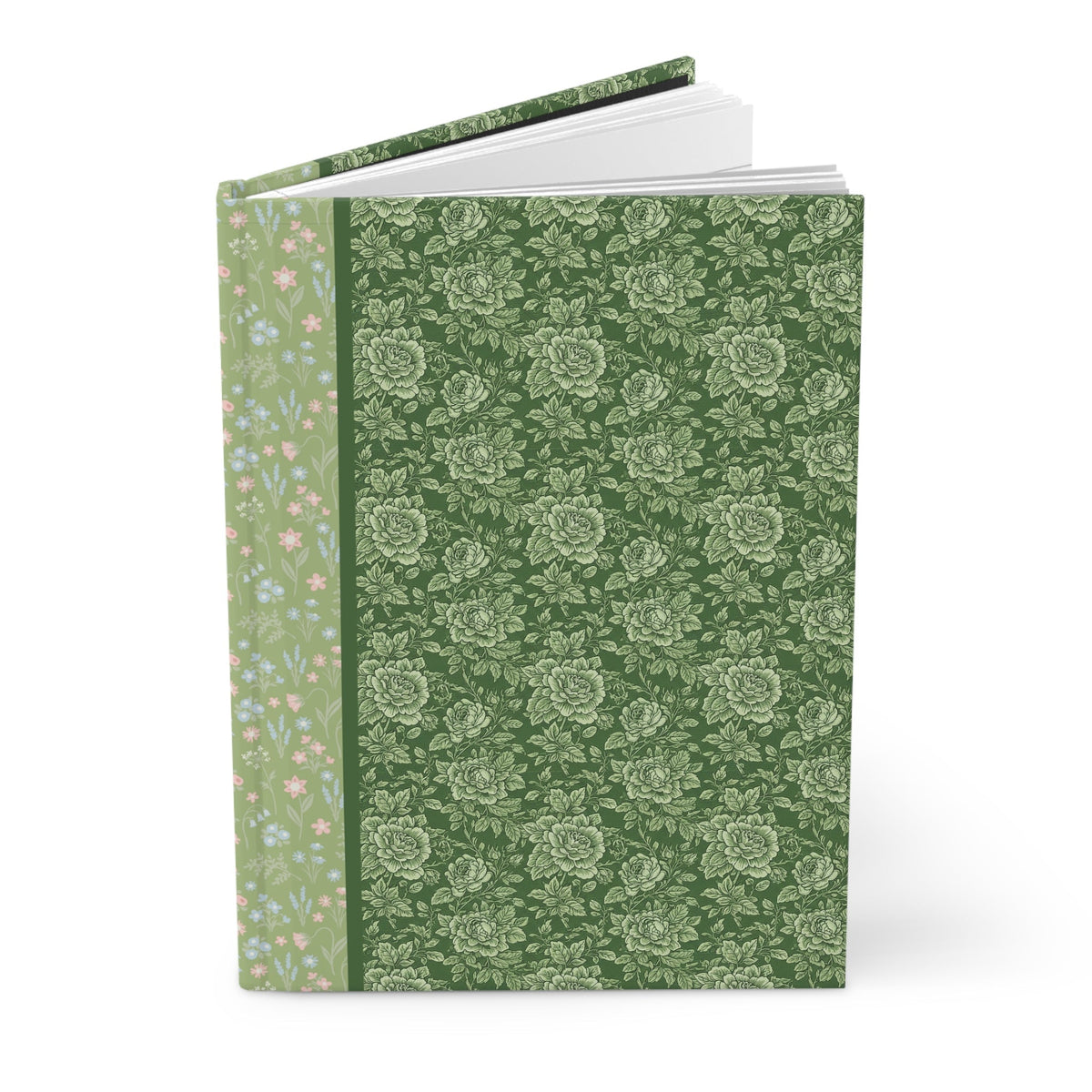 Maximalist Green Floral Notebook