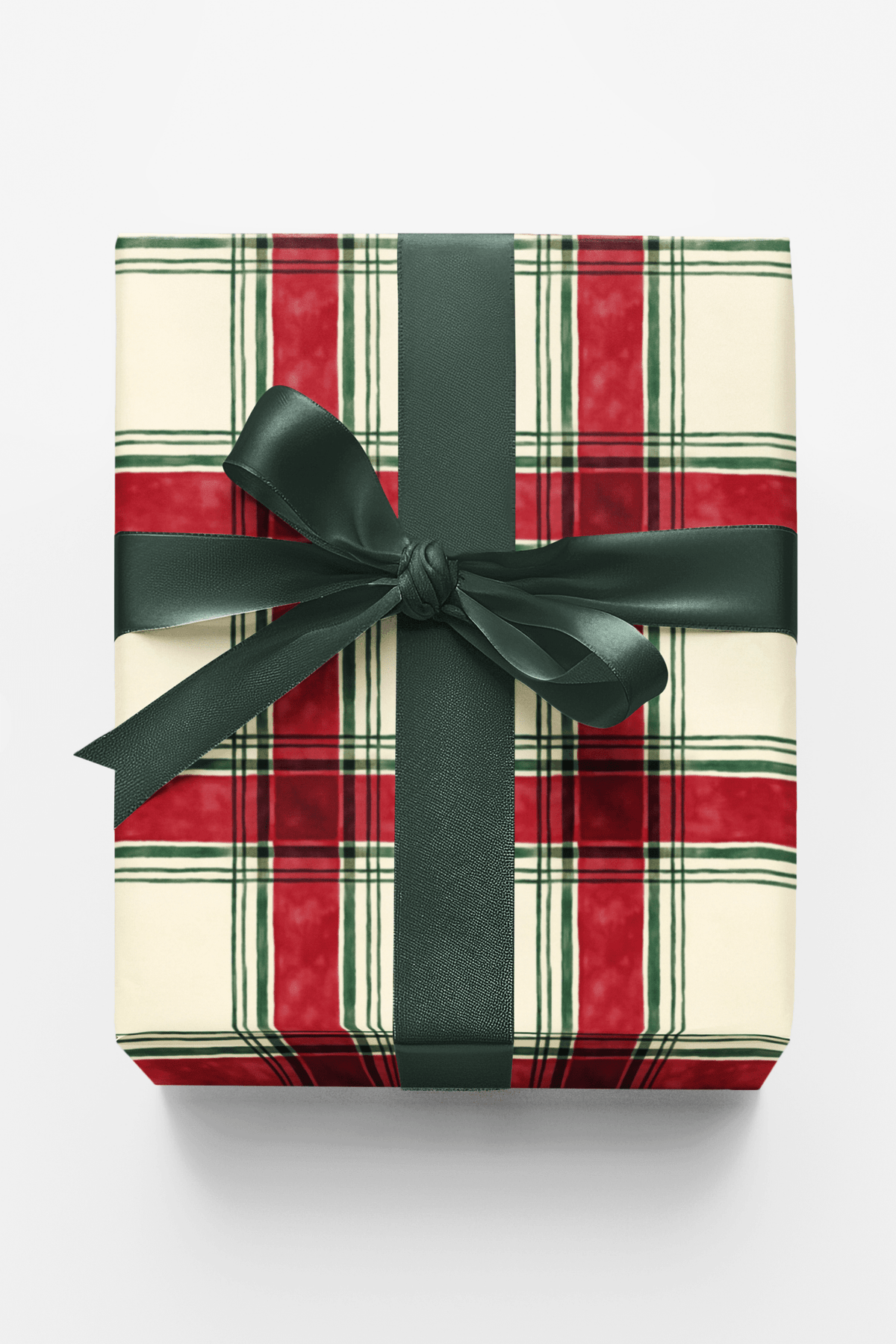 Cranberry Pines Plaid Wrapping Paper