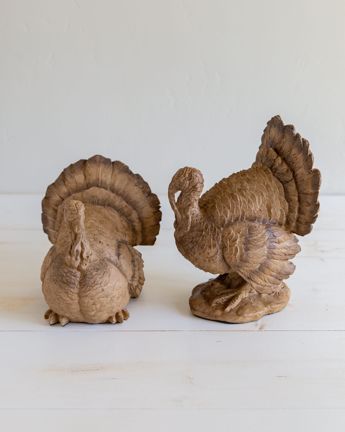 Set of 2 Resin Turkeys – Thanksgiving & Fall Decor