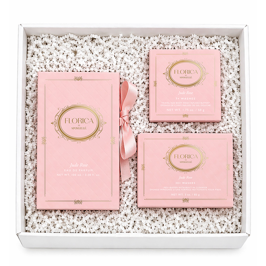 3-piece Jude Rose fragrance set in pink gift box