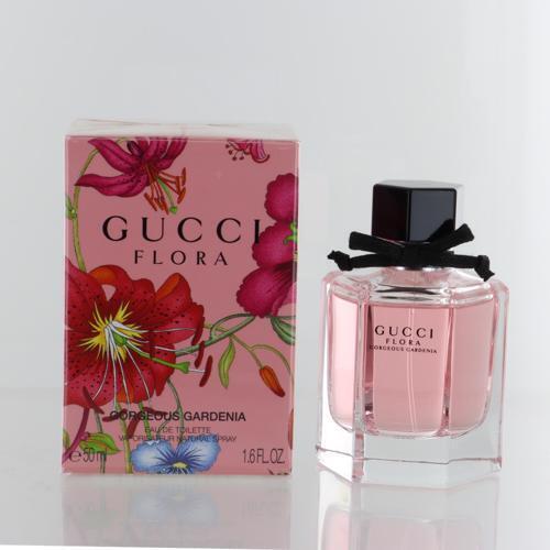 Gucci Flora Gorgeous Gardenia eau de toilette spray, clear bottle with black cap