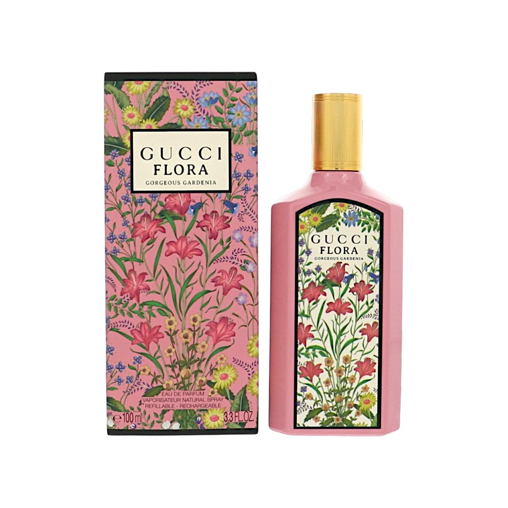 Gucci Flora Gorgeous Gardenia eau de parfum spray, 3.3 fl oz box and bottle