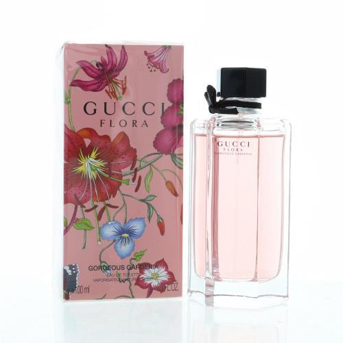 Gucci Flora Gorgeous Gardenia eau de toilette spray, clear bottle with black cap