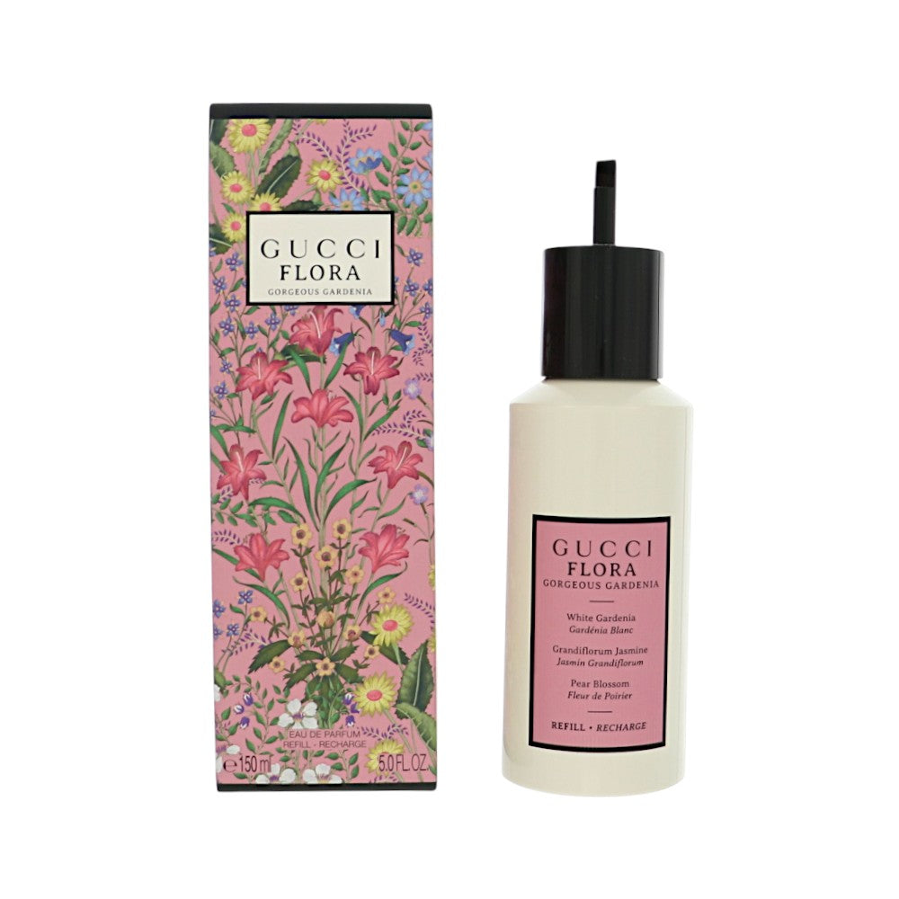 Gucci Flora Gorgeous Gardenia refill, 50 ml bottle with black pump cap and box
